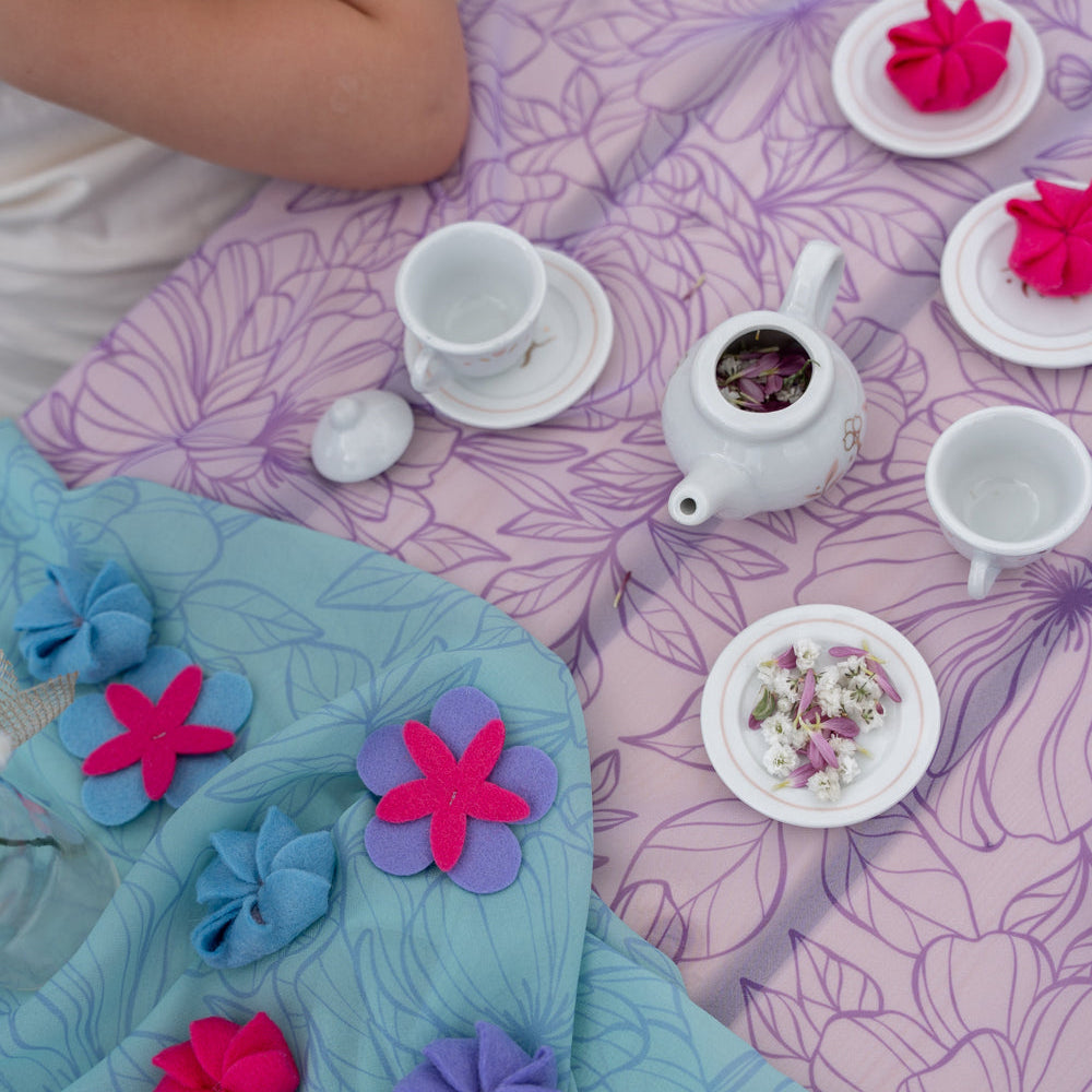 Little Botanic Label Playcycle Speeldoek Botanicals - Mintgroen