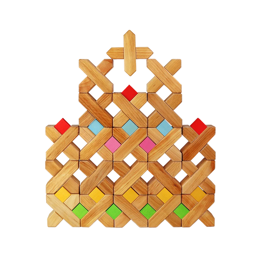 constructie gebouwd met Bauspiel X-Bricks blokken