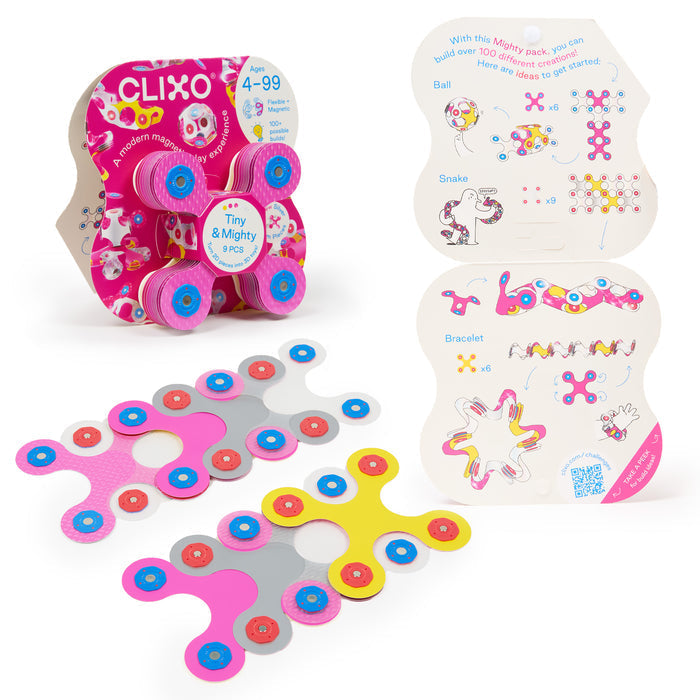 Clixo Tiny & Mighty Sparkle – verpakking en bouwvoorbeelden