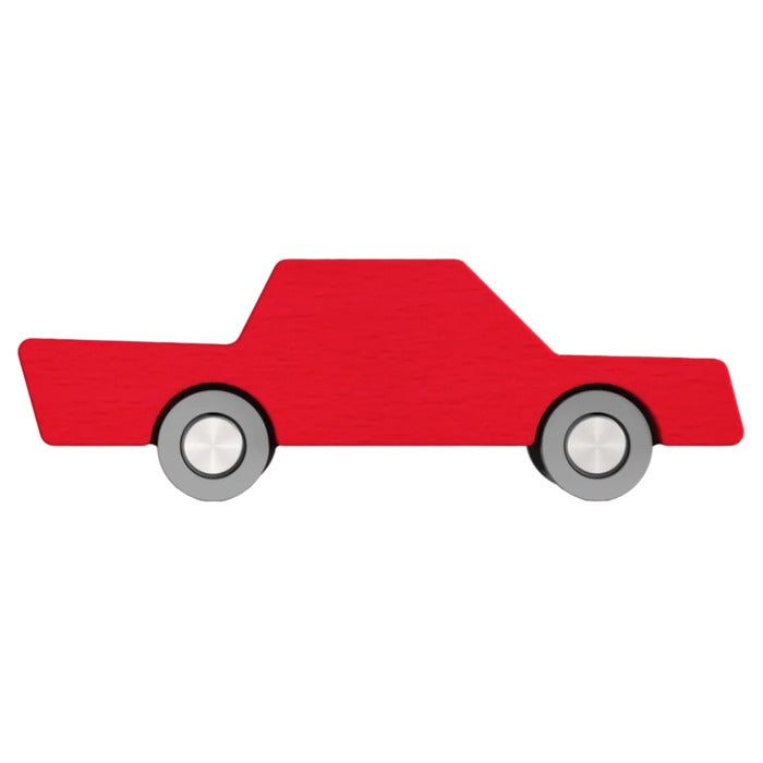 Rode houten Waytoplay Back and Forth-auto