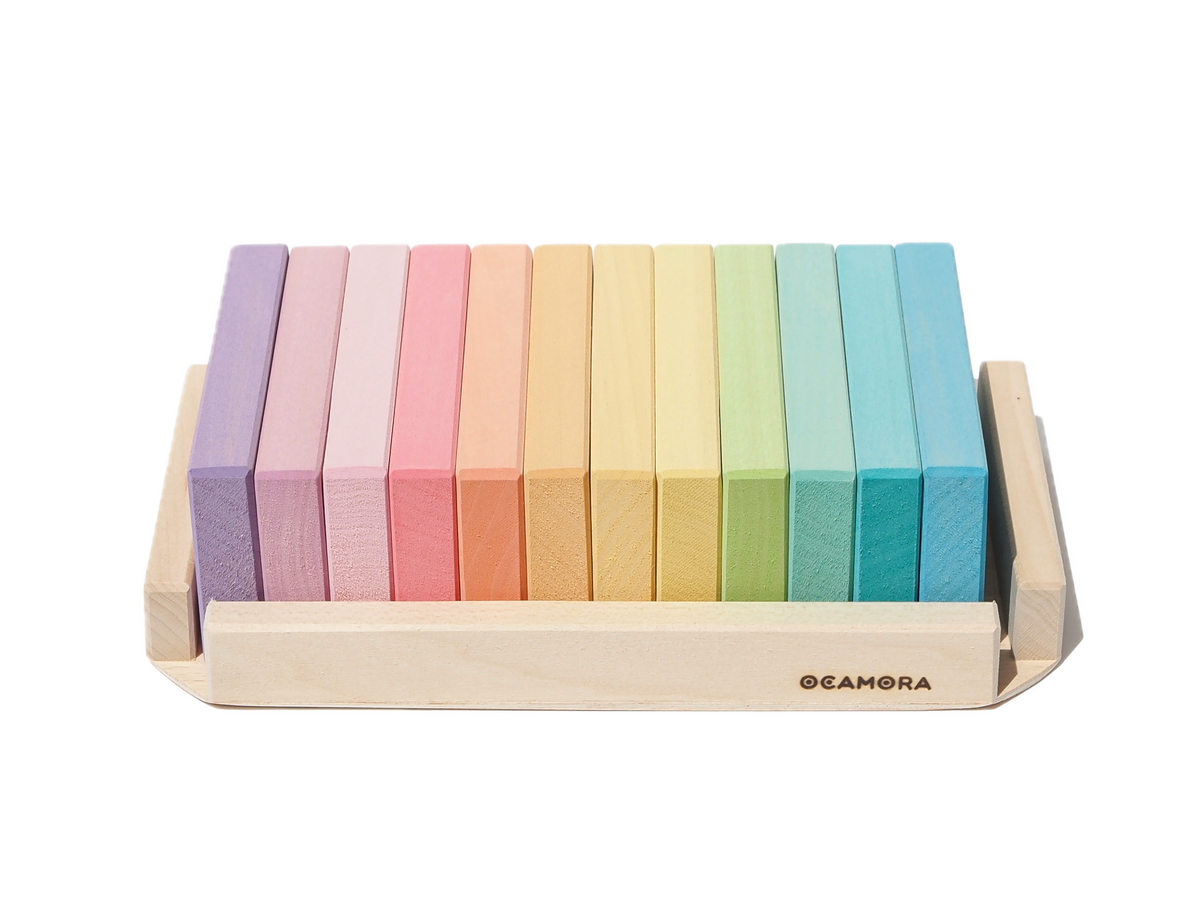 Ocamora Grote Houten Planken Pastel voor open einde speelgoed