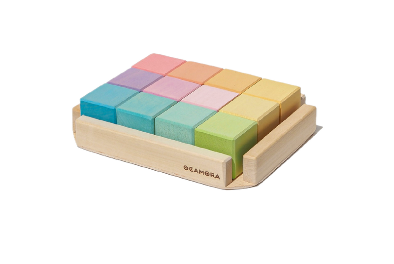 Ocamora Houten Kubussen Pastel | Bouwspeelgoed | Intoplay
