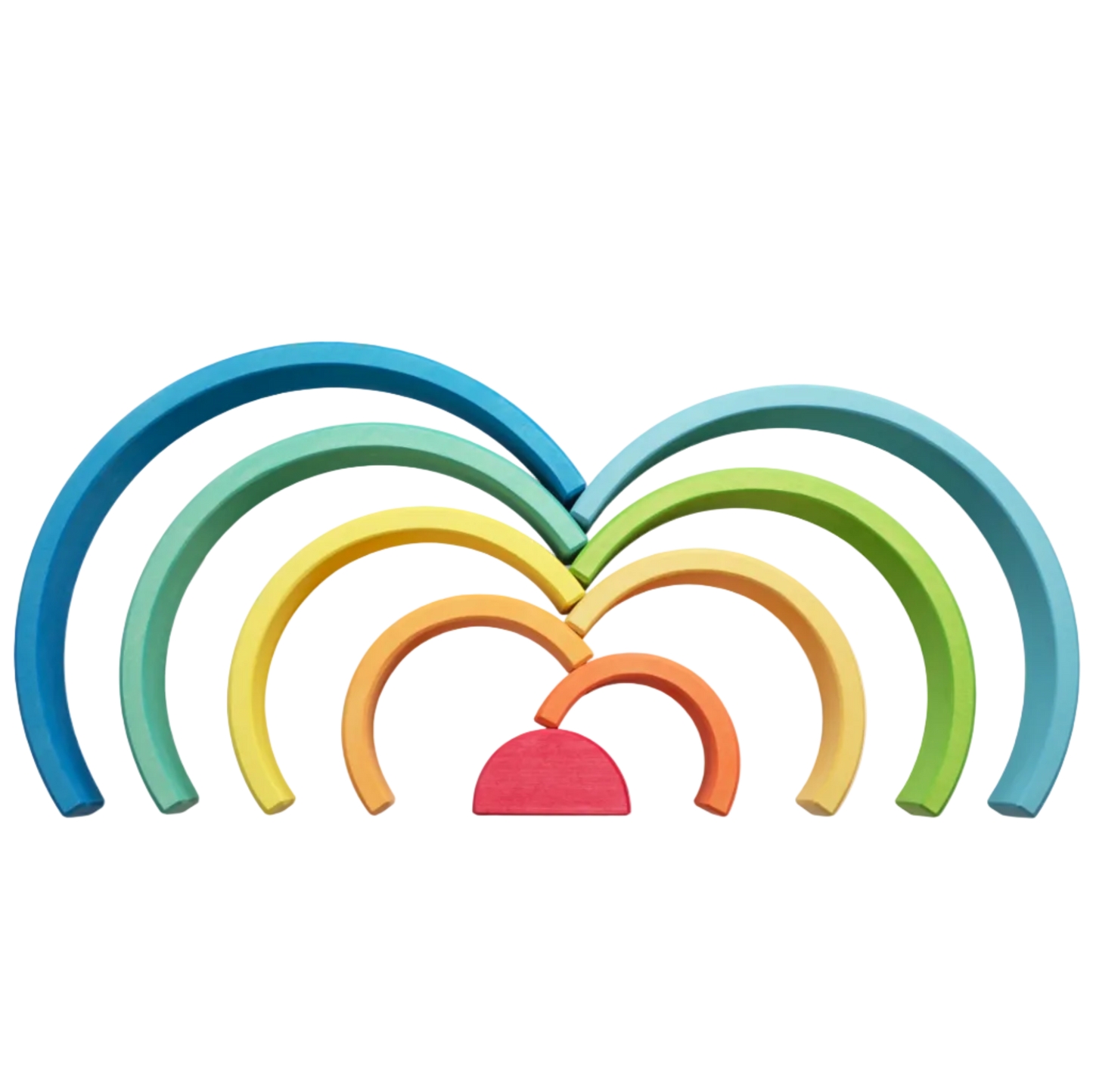 Creatieve speelopstelling met Ocamora Houten Regenboog Blauw
