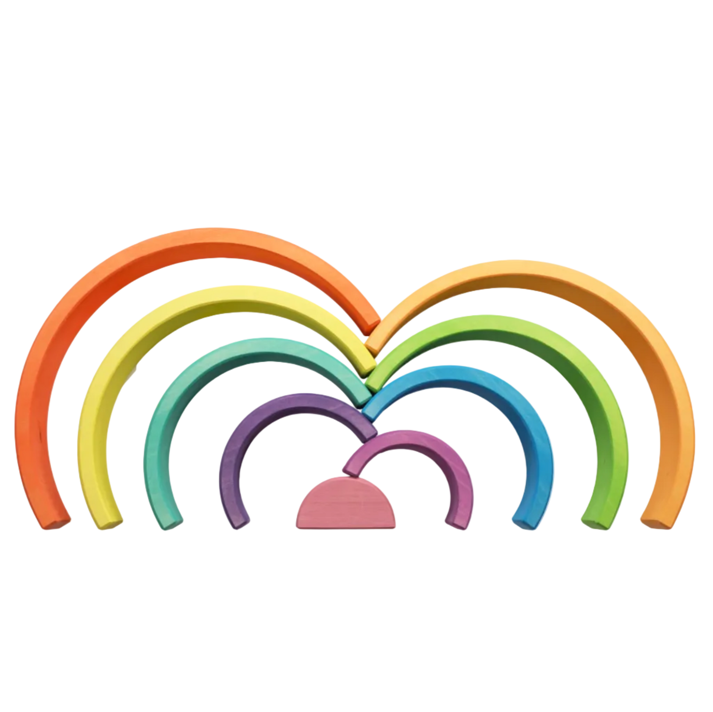 Creatieve speelopstelling met Ocamora Houten Regenboog Oranje