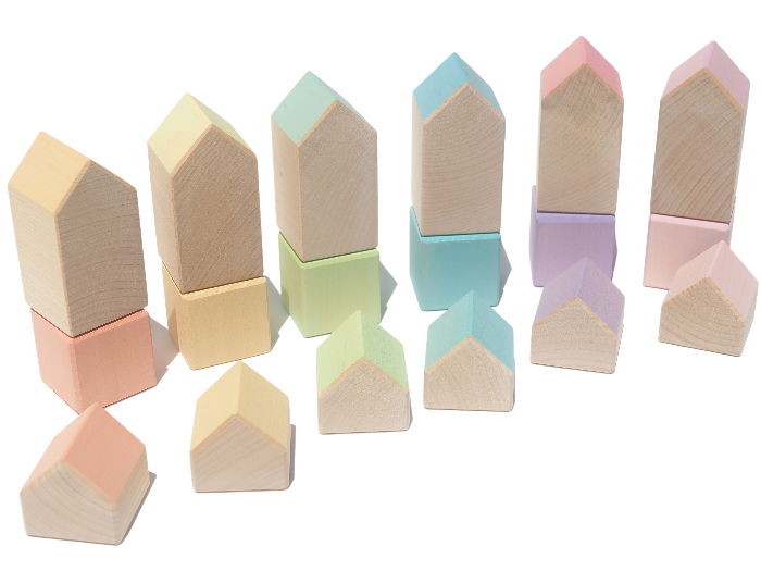 Ocamora Houses and Cubes Pastel
