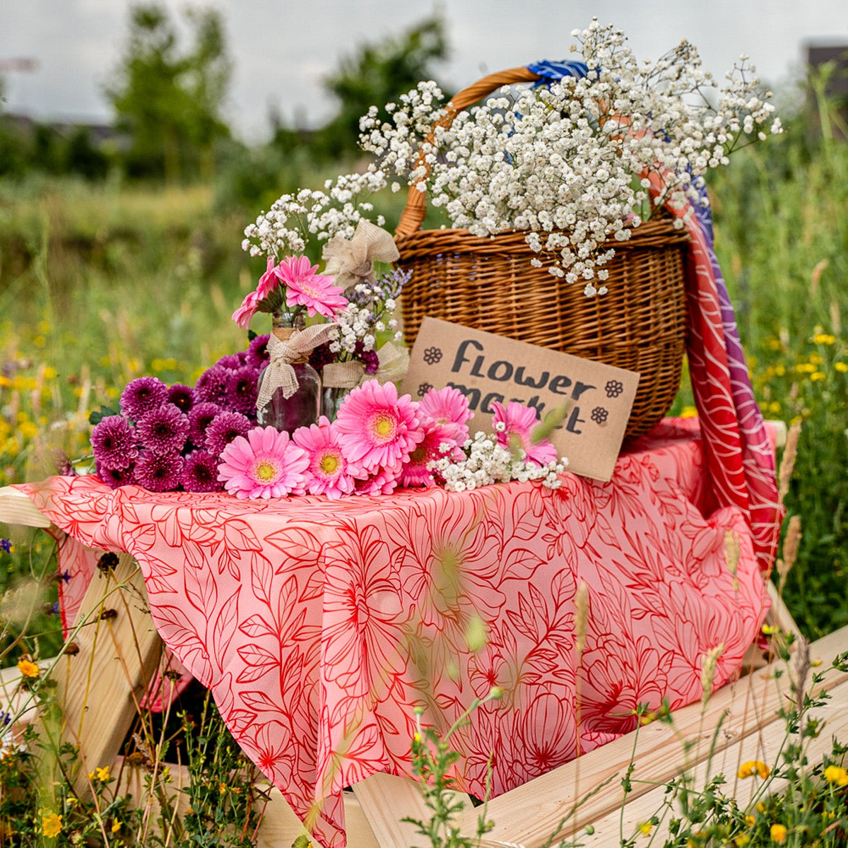Little Botanic Label Playcycle Speeldoek Botanicals Lichtrood – foto 9