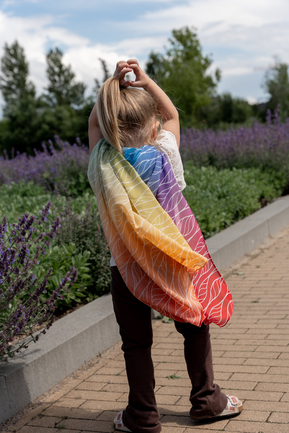 Little Botanic Label Playcycle Speeldoek Groot 95cm Ombre Rainbow | Sensorisch Speelgoed | Intoplay