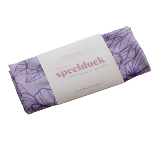 Little Botanic Label Playcycle Speeldoek Medium 65cm Botanicals Lila | Sensorisch Speelgoed | Intoplay