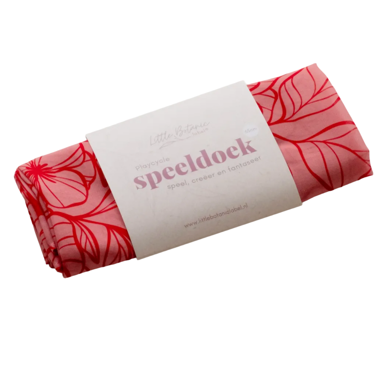 Little Botanic Label Playcycle Speeldoek Botanicals Lichtrood