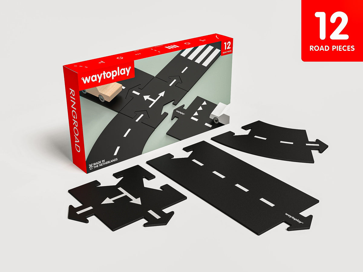 Waytoplay Ringroad set van 12 | Rollend Speelgoed | Intoplay