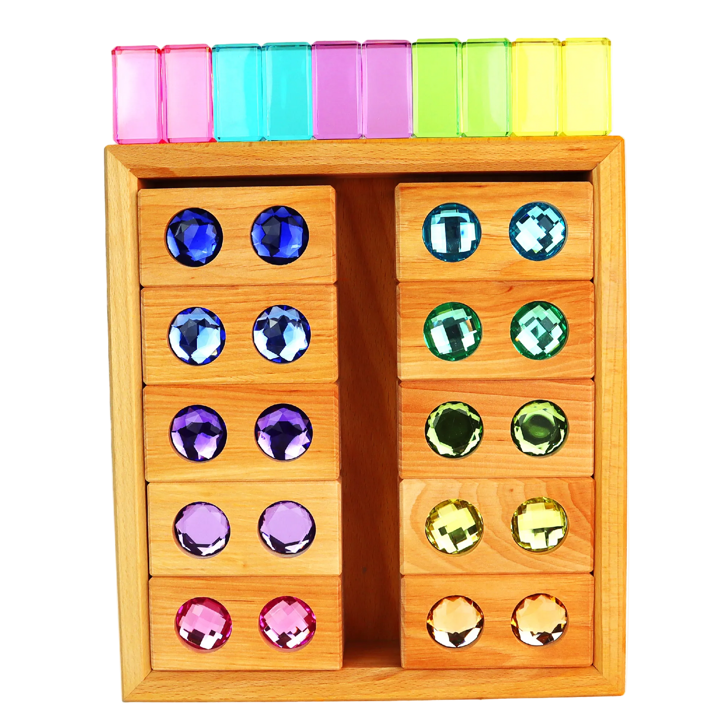 Bauspiel Colour Track Pastel houten  en acryl pastel blokken