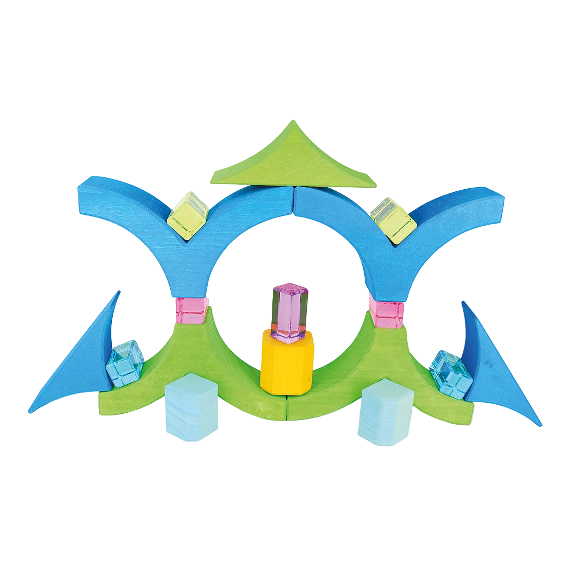 Spelen met Bauspiel Luminous Blocks Pastel bouwblokken