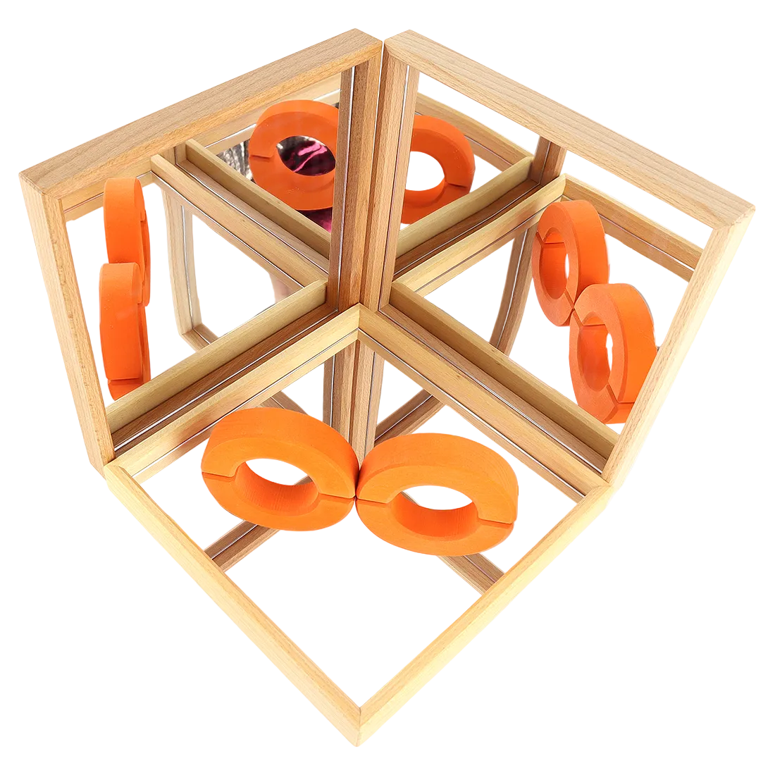 Bauspiel Mirrored Trays set van houten kaders met spiegel