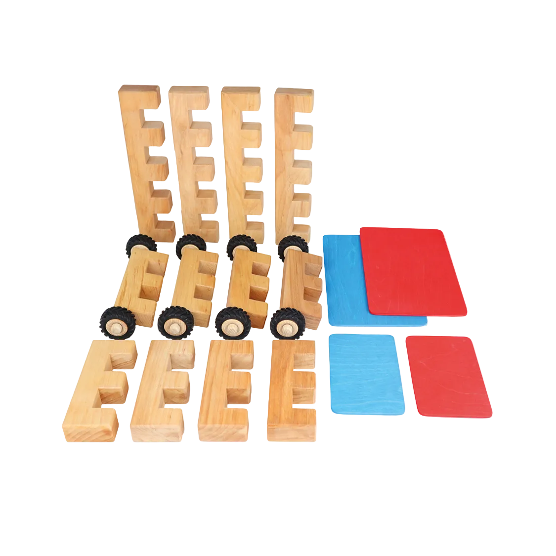 Bauspiel Wheel Kit M houten speelgoed met wielen voor rollend en constructief spel