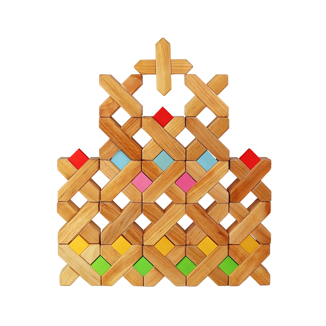 constructie gebouwd met Bauspiel X-Bricks blokken