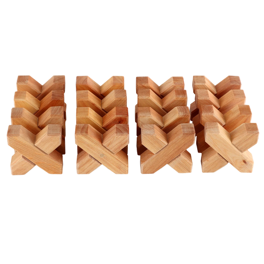 Bauspiel X-Bricks houten bouwblokken voor open einde spel