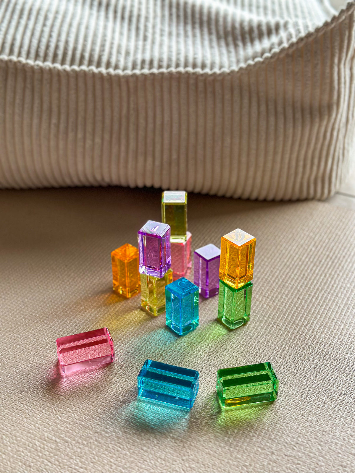 Bauspiel Luminous Blocks Pastel | Licht & kleur | Intoplay