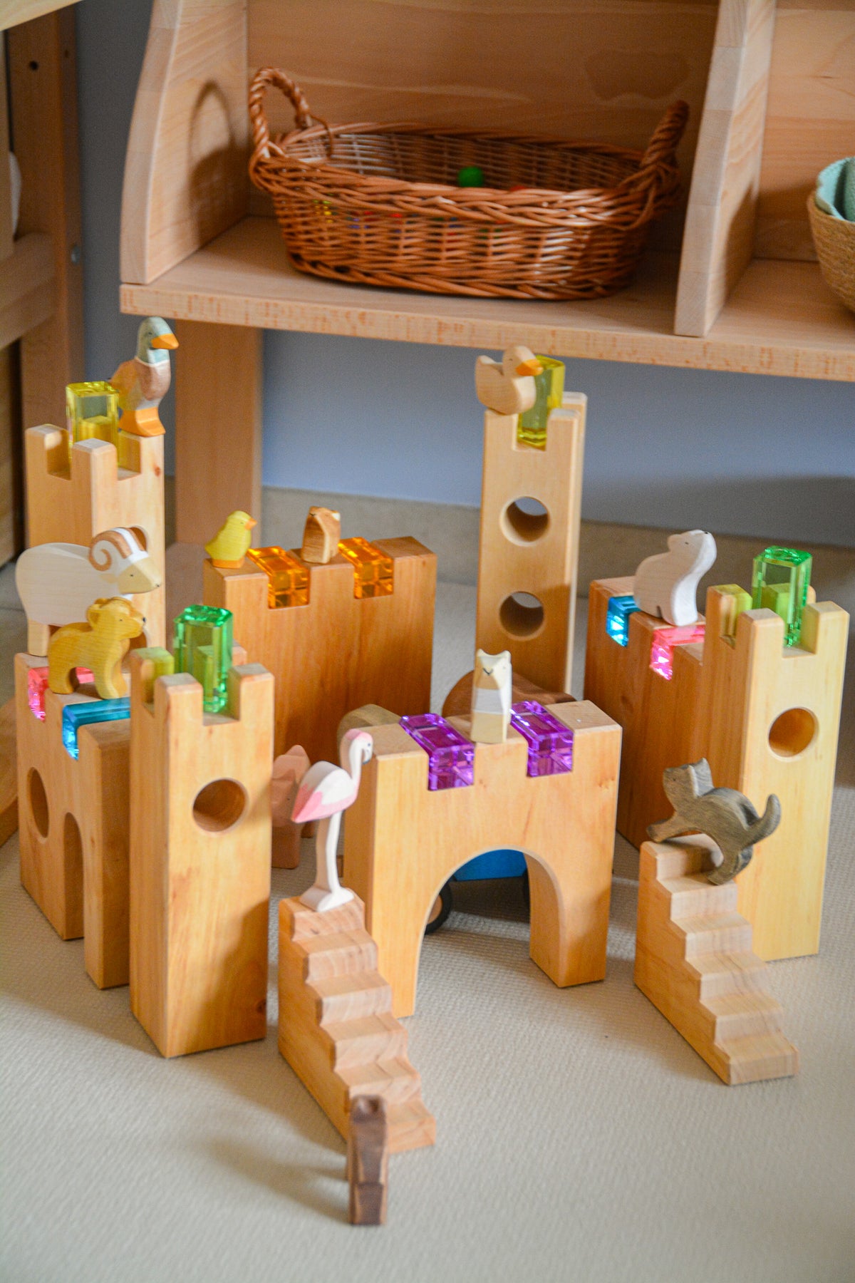 Bauspiel Luminous Blocks Pastel | Licht & kleur | Intoplay