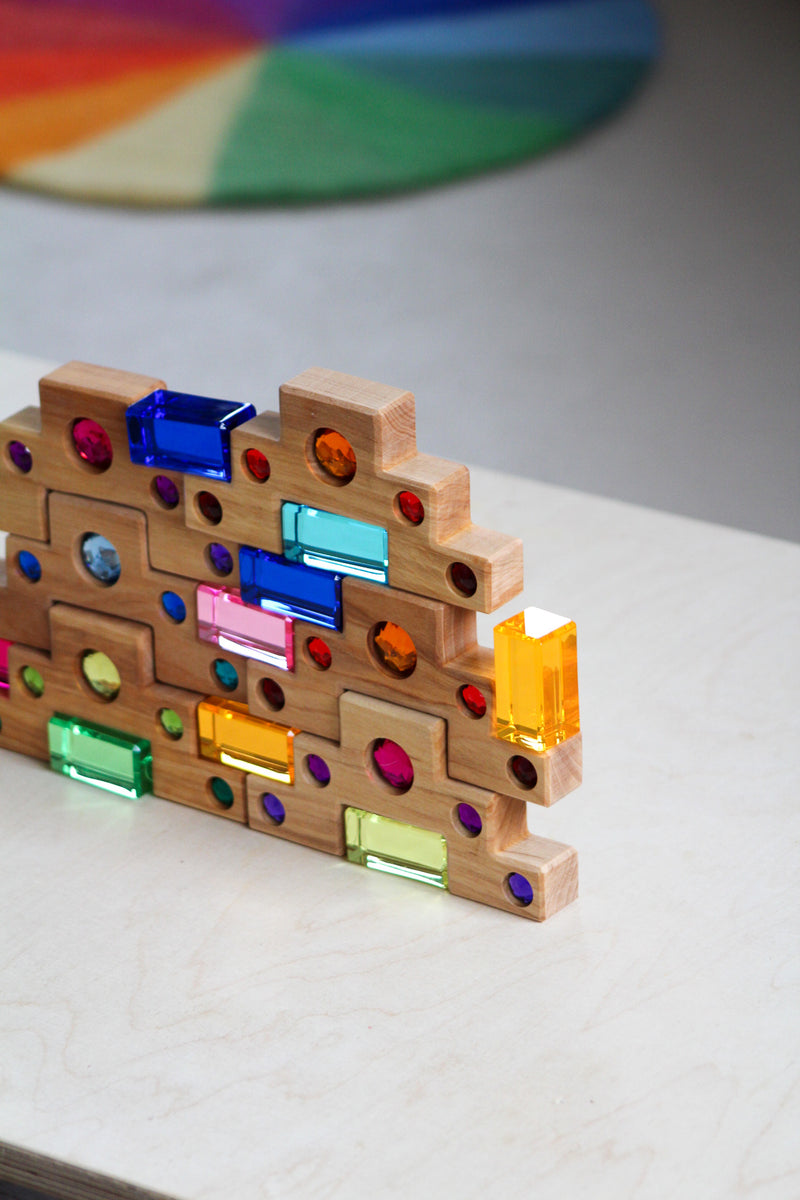 Bauspiel Colour Staircase met Luminous Blocks | Bouwspeelgoed | Intoplay