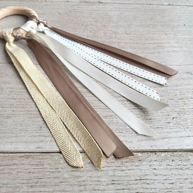 Little Botanic Label Baby Handvlieger Naturel | Sensorisch Speelgoed | Intoplay