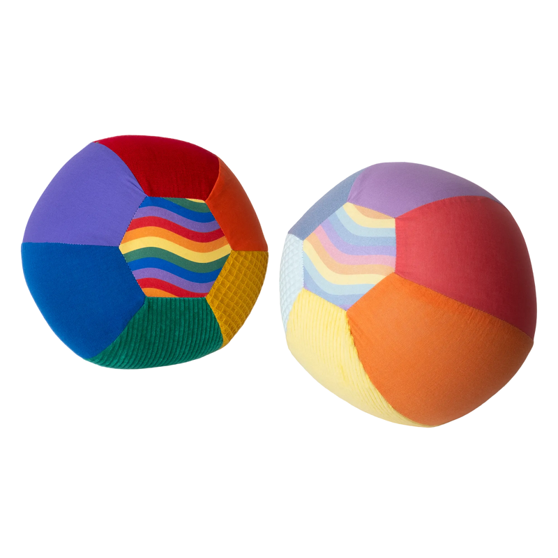 Little Botanic Label Sensorische Ballonbal Set Regenboog + Pastel | Sensorisch Speelgoed | Intoplay