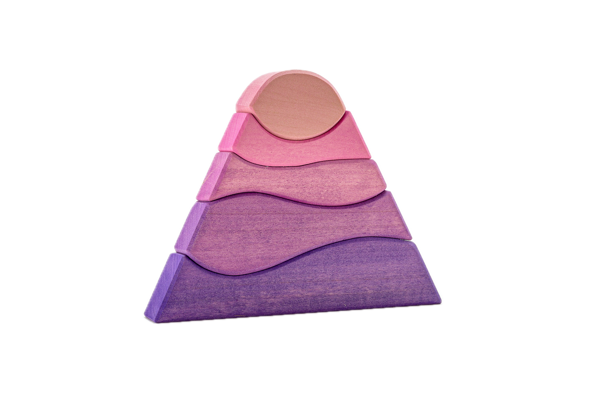 Ocamora Berg Violet houten blokken voor open einde speelgoed