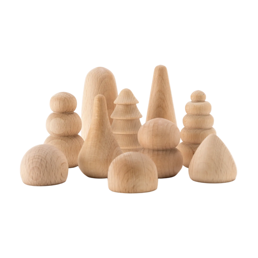 Ocamora naturel houten bonsais voor open einde speelgoed