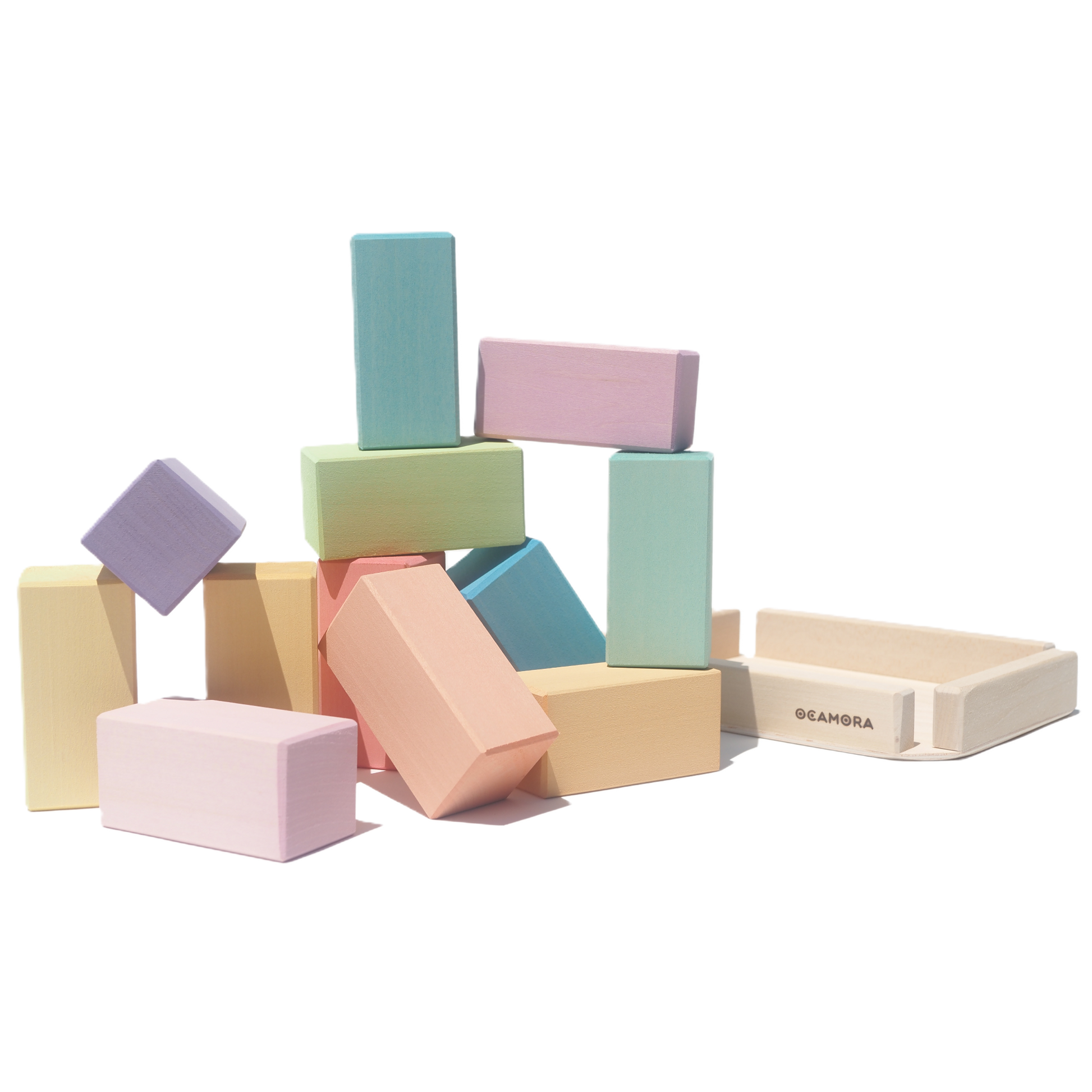 Constructie gebouwd met de Ocamora Building Set Pastel tijdens vrij spel