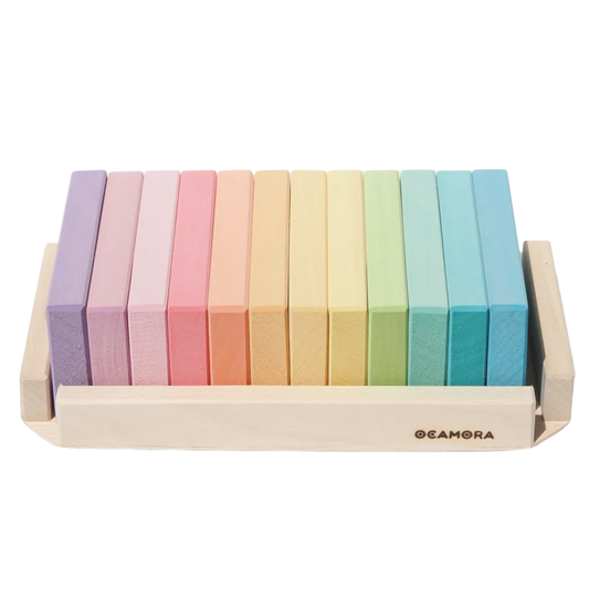 Ocamora Grote Houten Planken Pastel voor open einde speelgoed