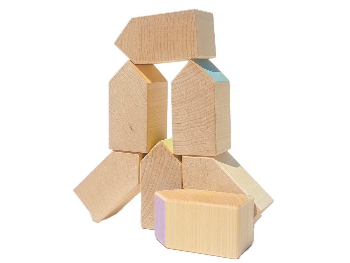 Creatief bouwen met de Ocamora Houses Pastel tijdens open einde spel
