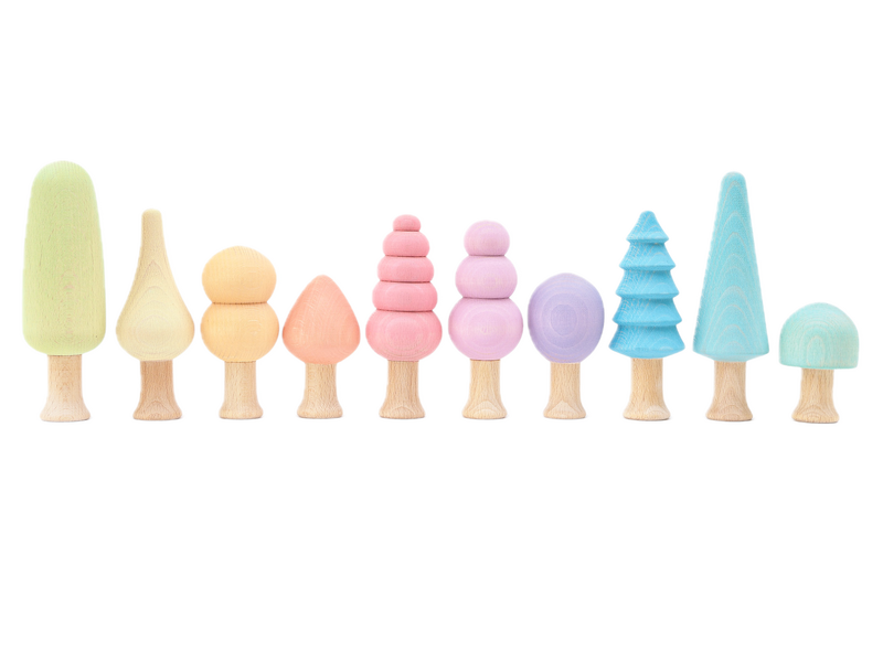 Ocamora Houten Bomen Pastel | Bouwspeelgoed | Intoplay