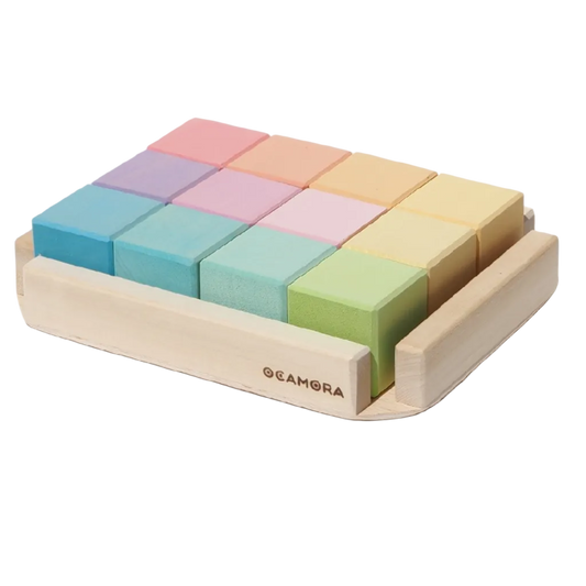 Ocamora Houten Kubussen Pastel voor open einde speelgoed