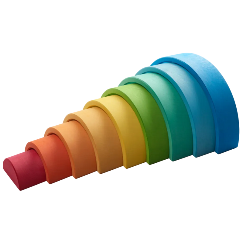 Ocamora Houten Regenboog Blauw | Bouwspeelgoed | Intoplay