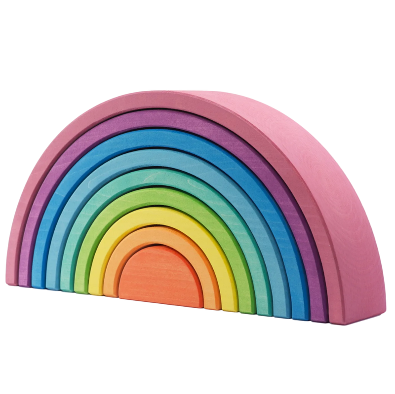 Ocamora Houten Regenboog Roze | Bouwspeelgoed | Intoplay
