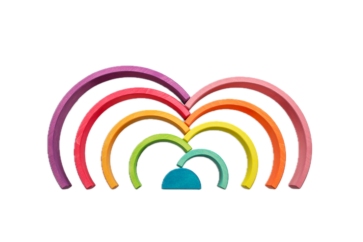 Creatieve speelopstelling met Ocamora Houten Regenboog Violet