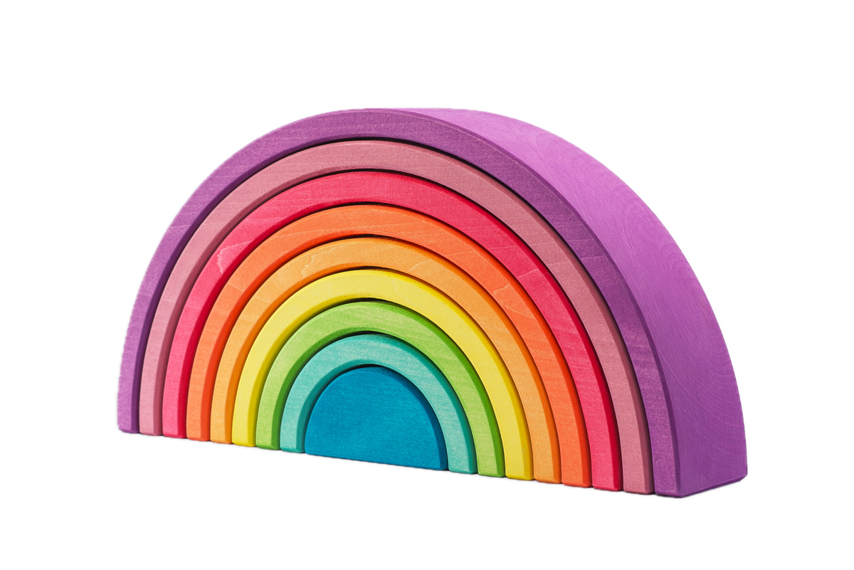 Ocamora Houten Regenboog Violet voor open einde speelgoed