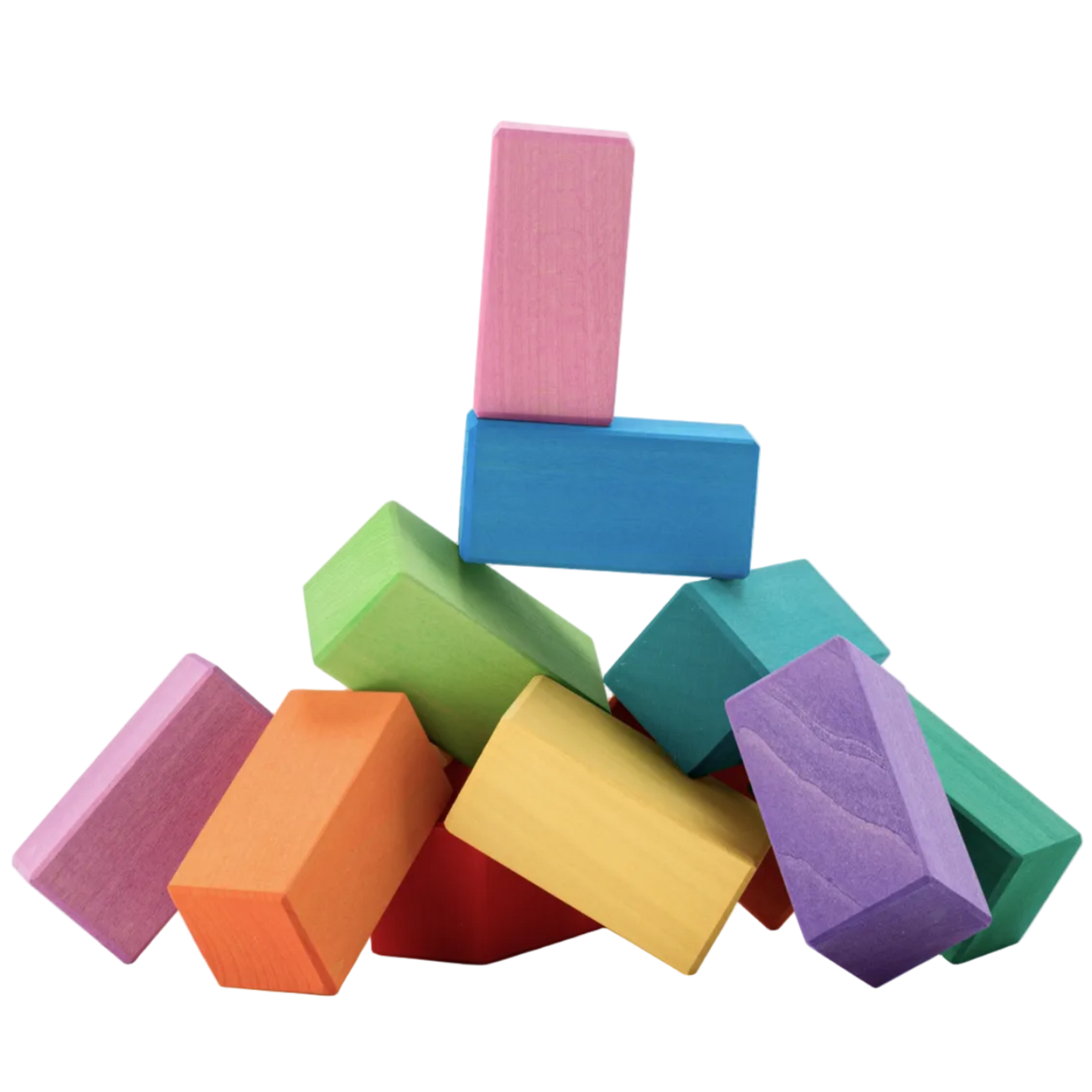 Ocamora Rectangular Prisms Classic Regenboog blokken voor bouwen en balansspel