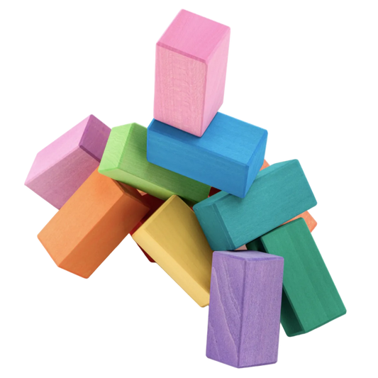 Constructie gebouwd met de Ocamora Rectangular Prisms Classic Regenboog Blokken