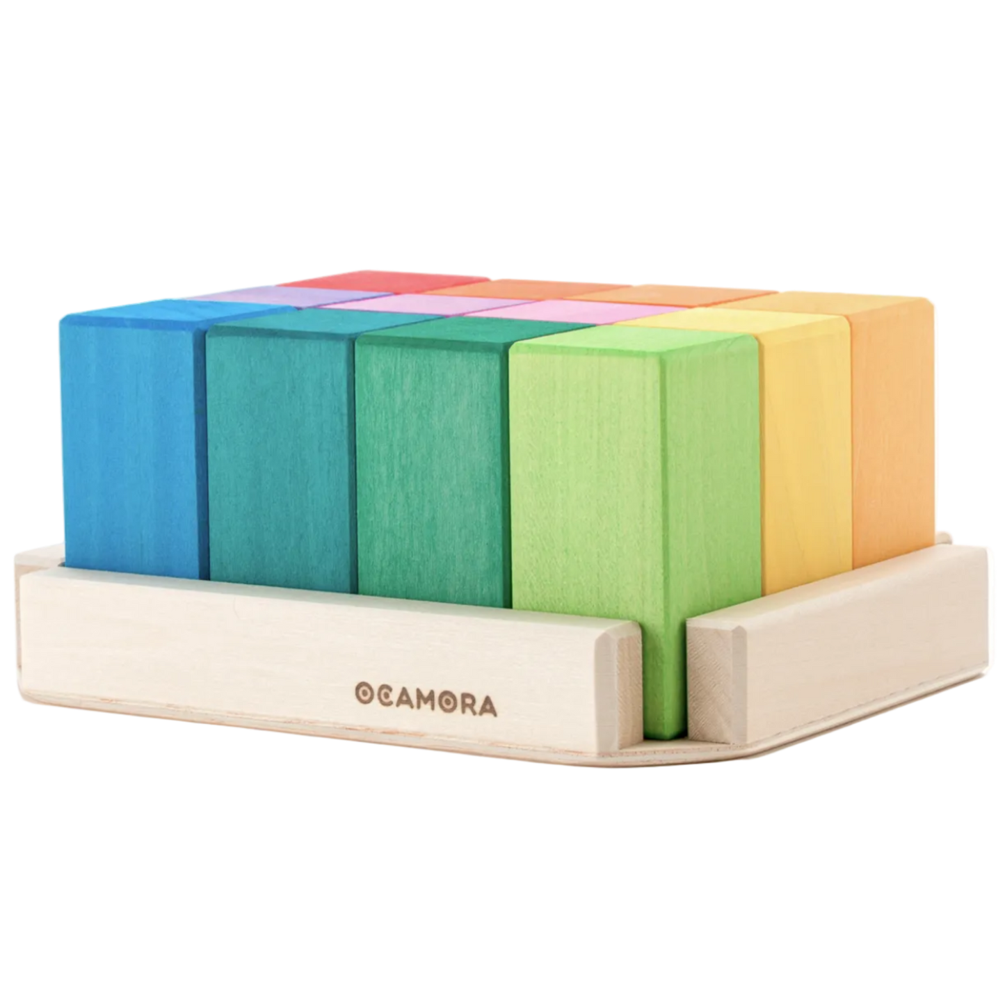 Ocamora Rectangular Prisms Classic met kleurrijke regenboog houten blokken