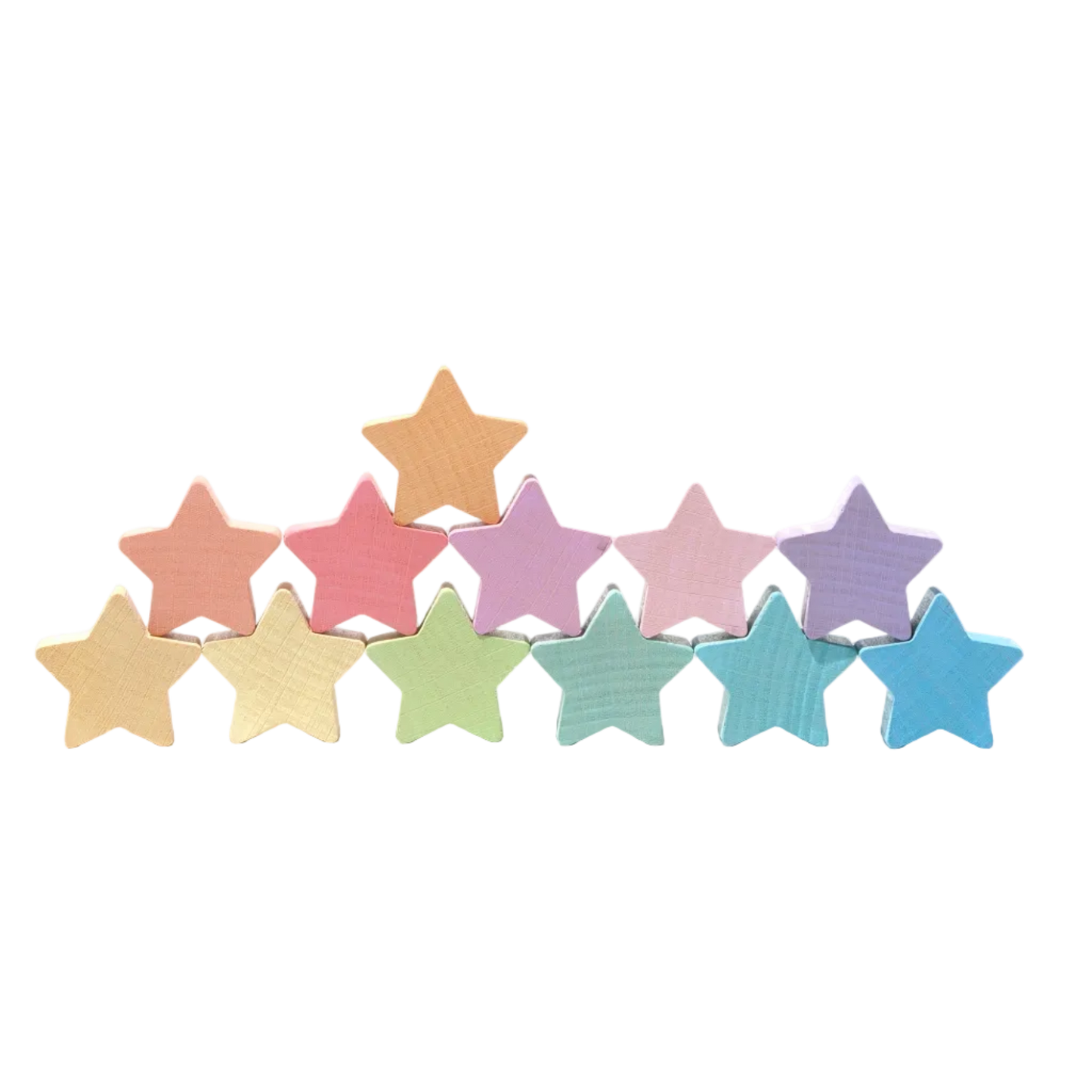 Ocamora pastel houten sterren voor open einde speelgoed