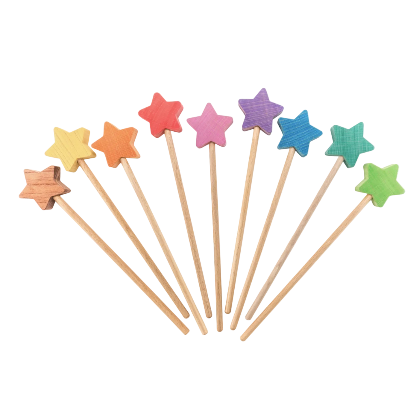Ocamora houten toverstafjes regenboog voor fantasierijk spel