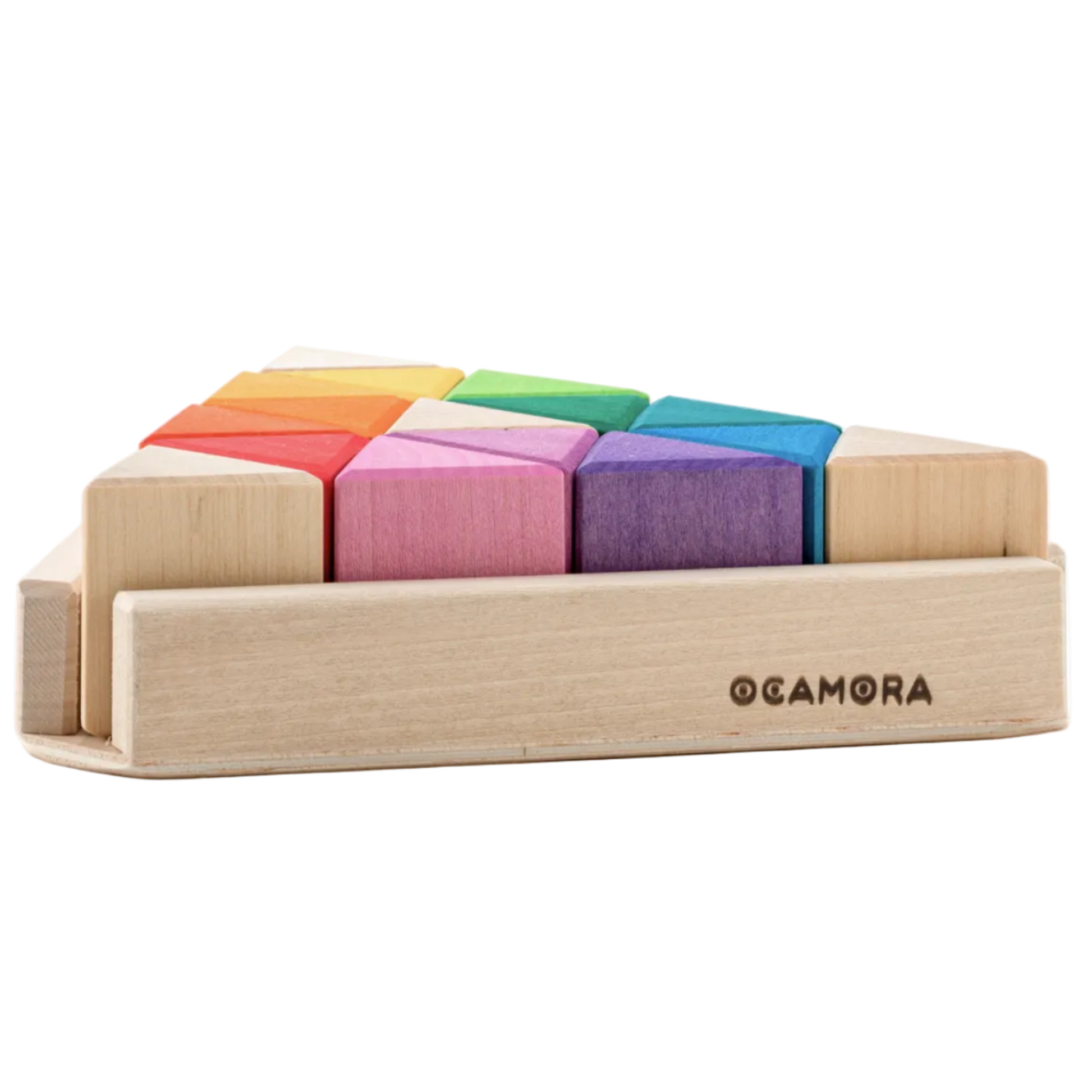 Ocamora Triangular Prisms Classic in de houten tray