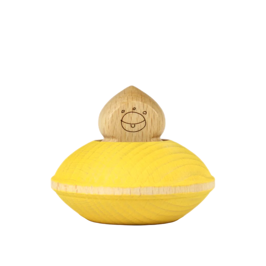 Ocamora UFO geel houten open einde speelgoed