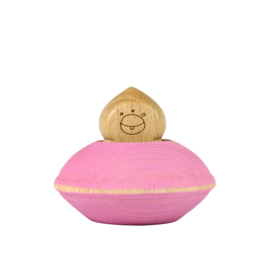 Ocamora UFO roze houten open einde speelgoed