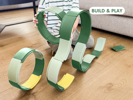 Creatieve speelopstelling met de Waytoplay Arches Creator Set