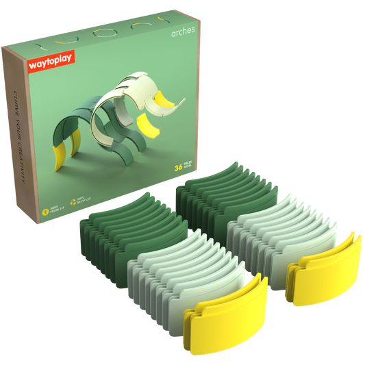 Waytoplay Arches Creator Set met kleurrijke bouwbogen