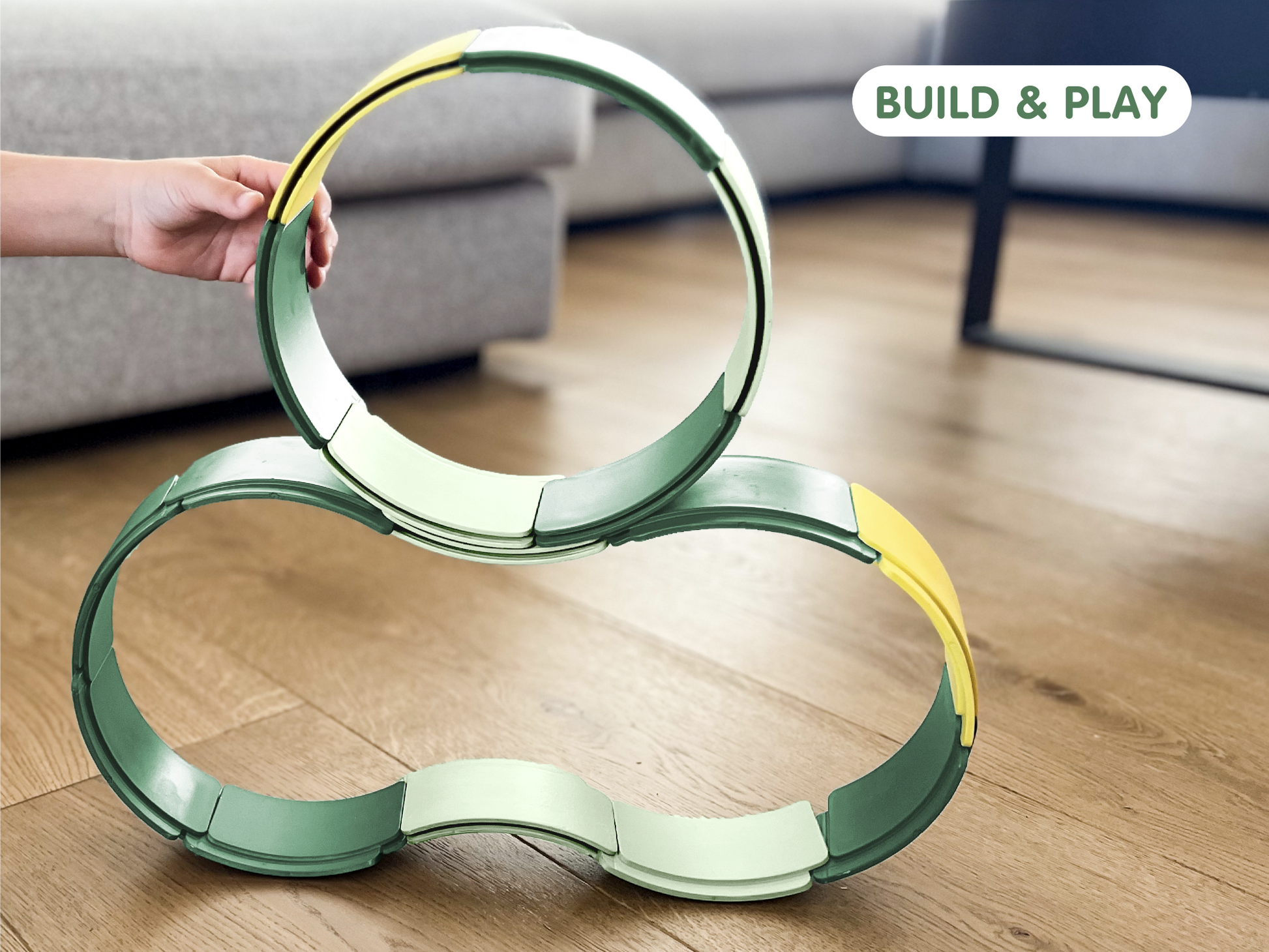Creatieve speelopstelling met de Waytoplay Arches Starter Set