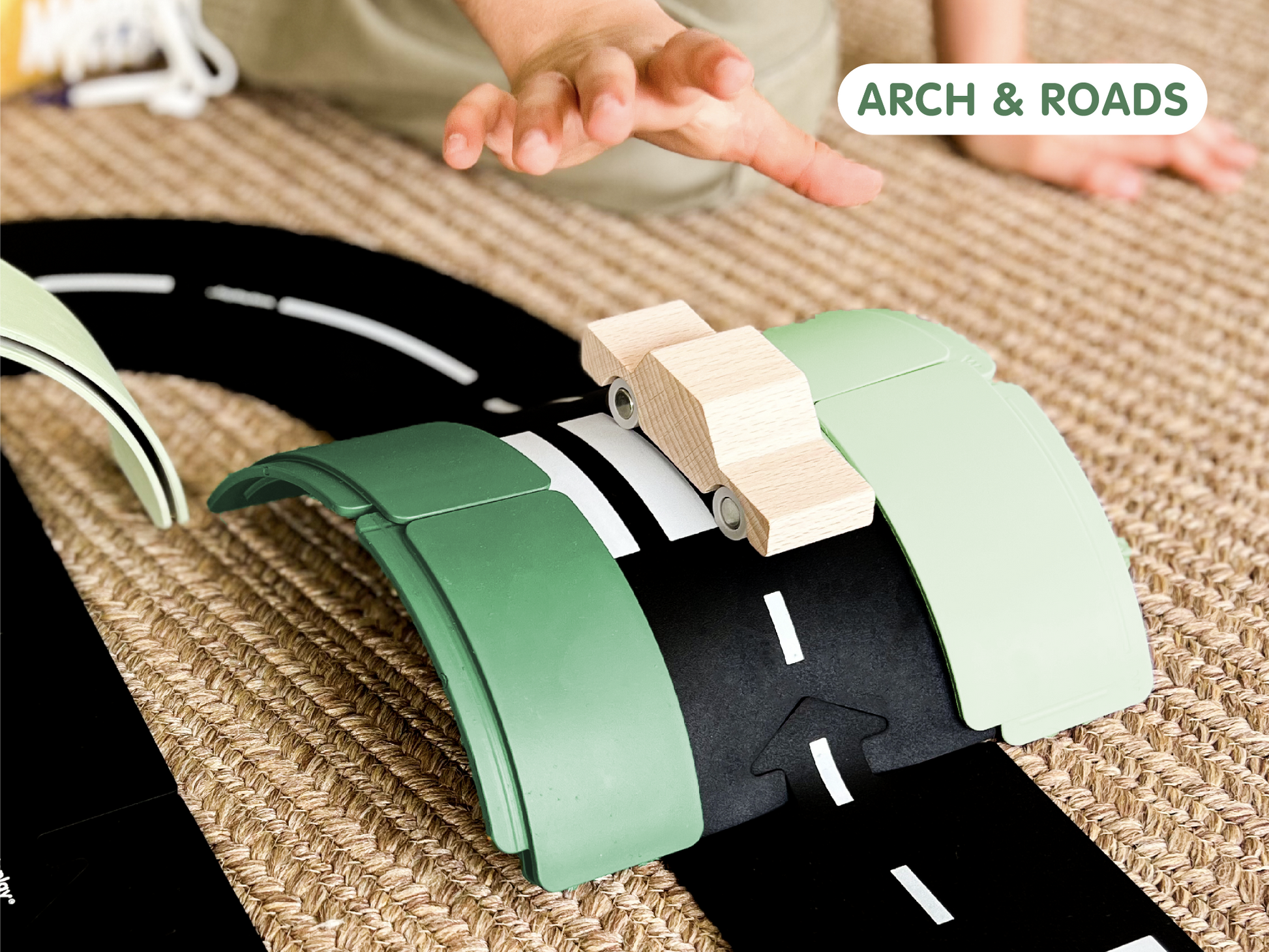 Waytoplay Arches Starter Set gecombineerd met Waytoplay wegen