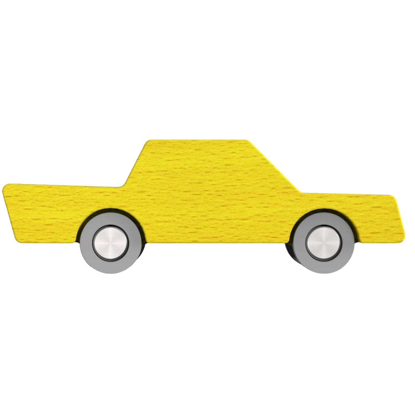 Waytoplay Heen en Weer Auto Geel van hout