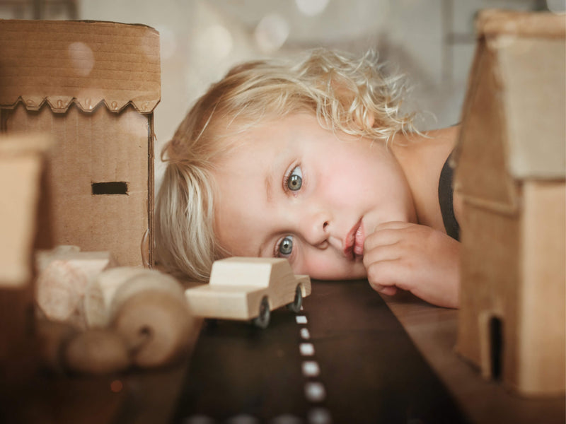 Waytoplay Heen en Weer Auto Naturel | Rollend Speelgoed | Intoplay